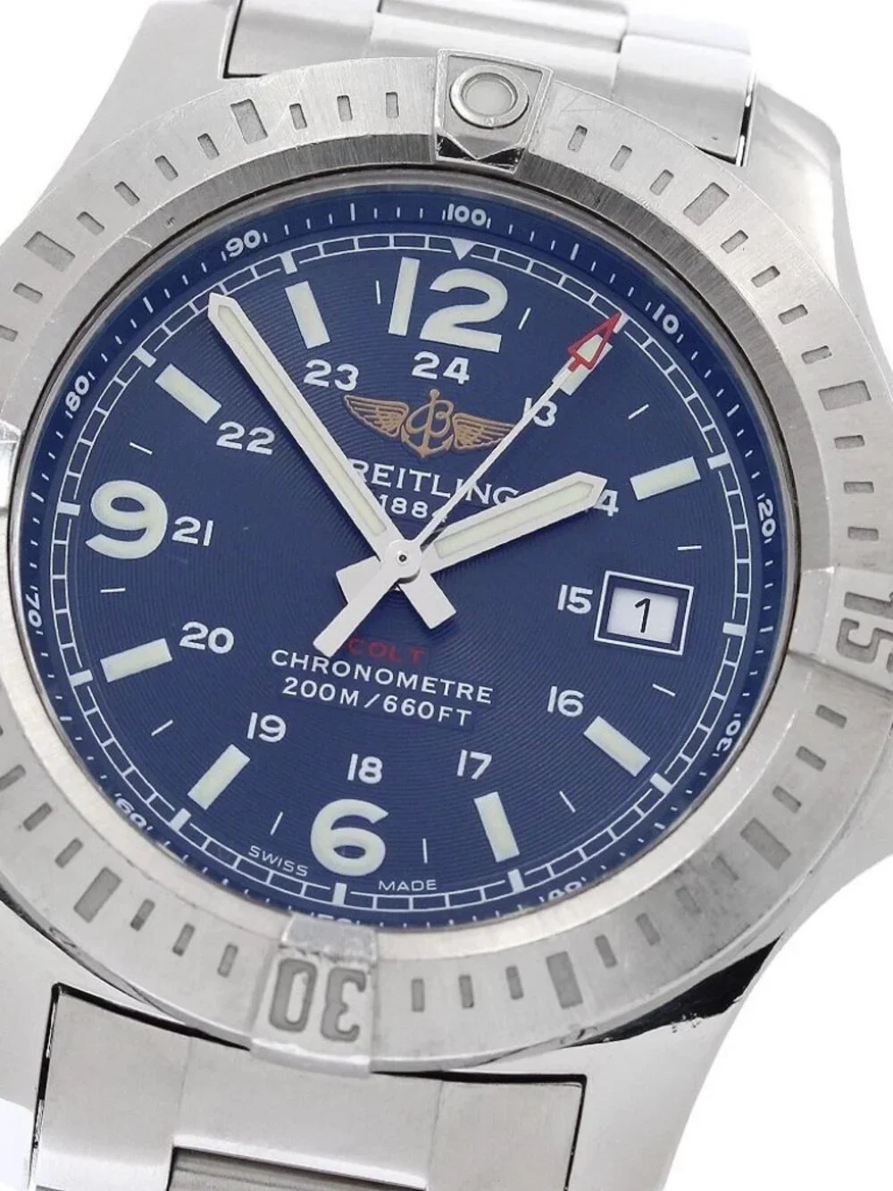 BREITLING Colt A74388 Date Navy Dial Quartz Men's Watch_963097